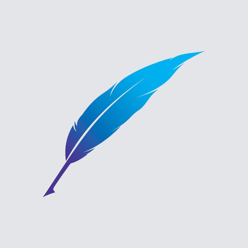 Quill logo design vector
