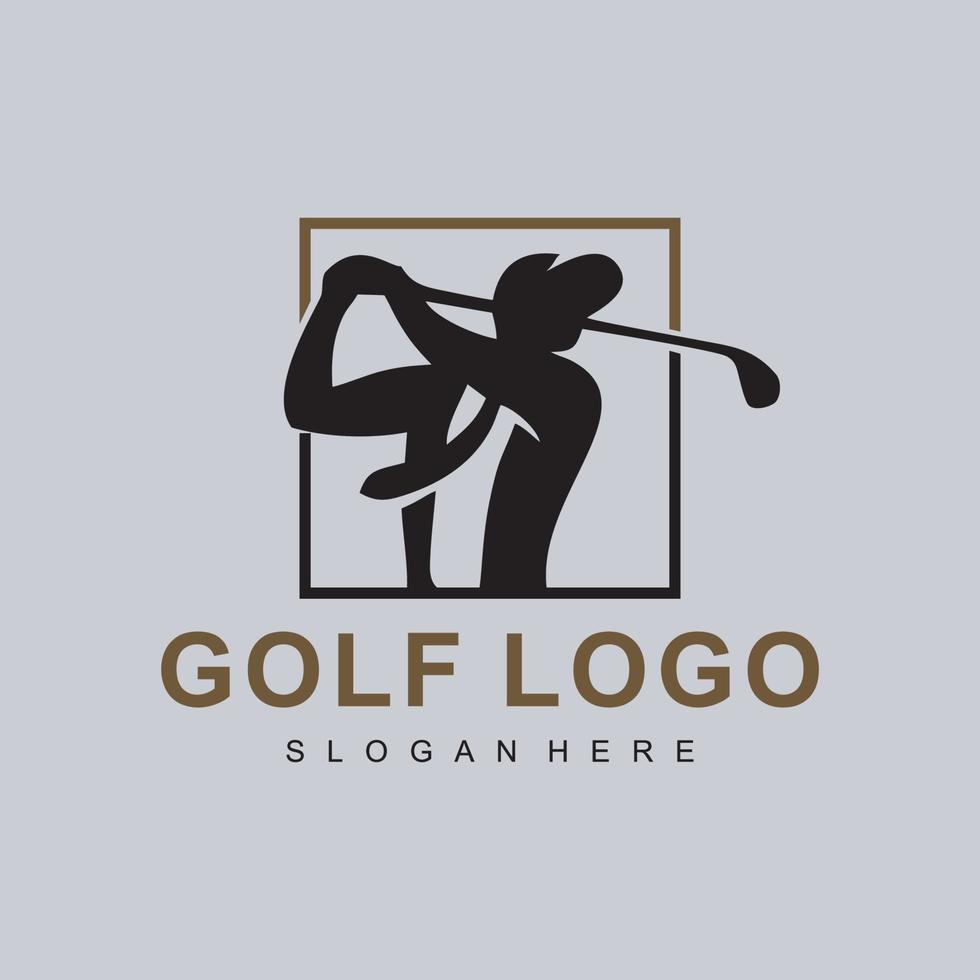 diseño de logotipo de golf vector