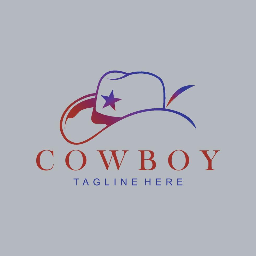 diseño de logotipo de vaquero vector