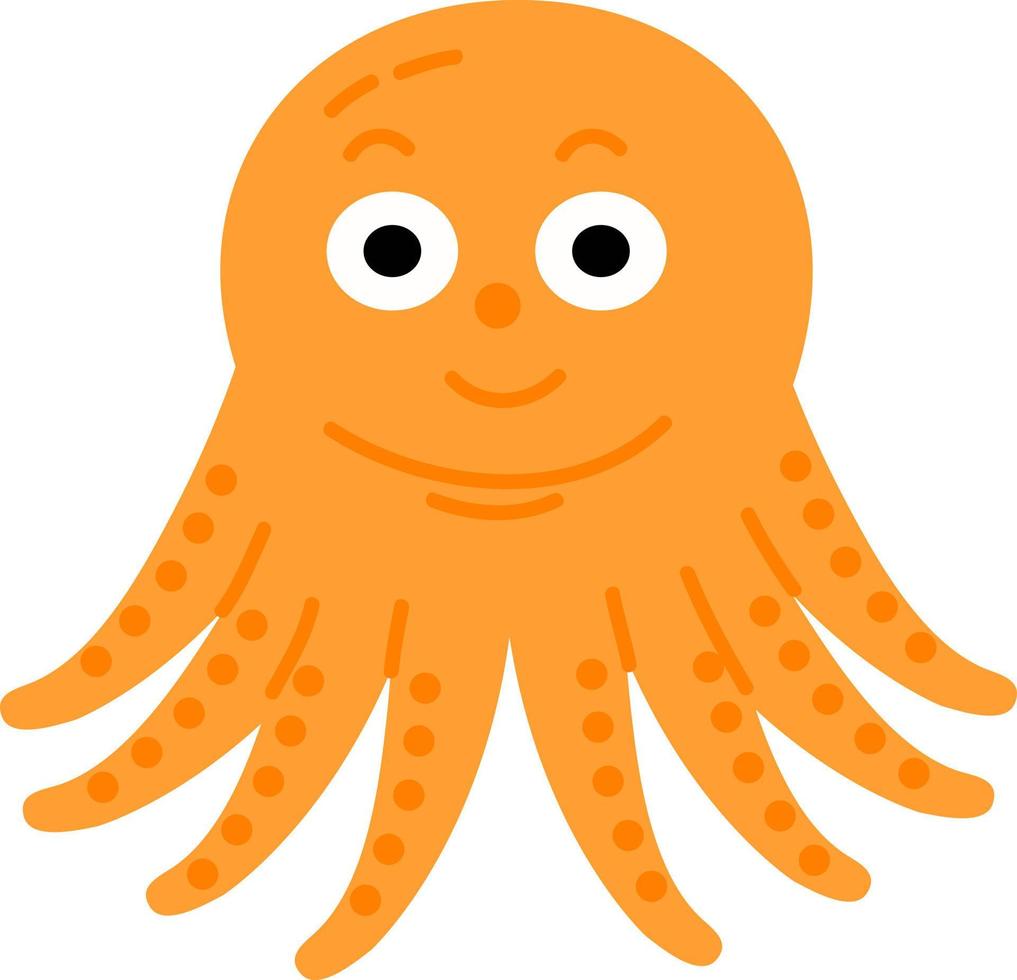 pulpo de océano de estilo dibujado a mano vector