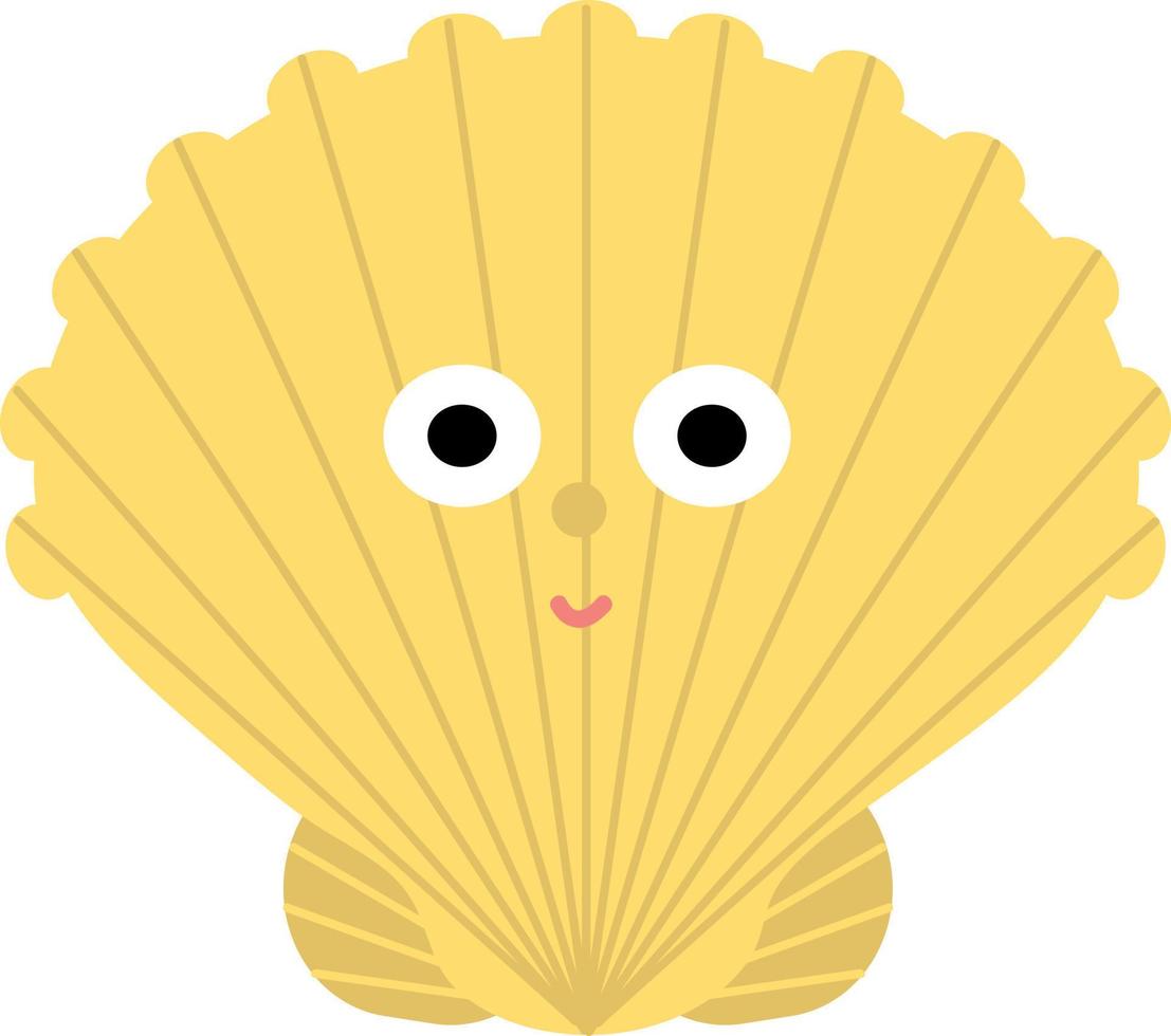 concha de mar océano estilo dibujado a mano vector