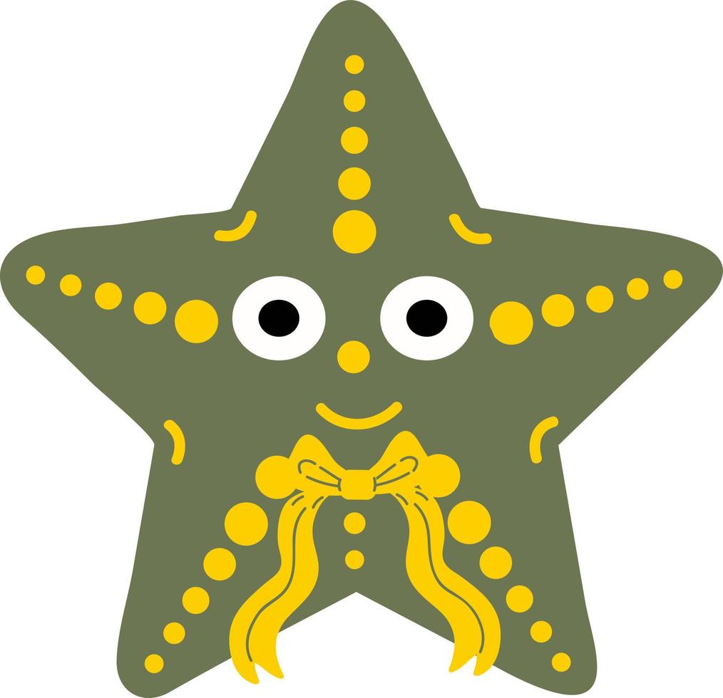 Hand drawn style ocean Starfish vector