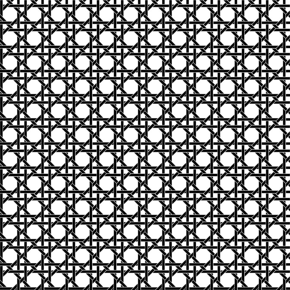 seamless black white vector caning weave pattern