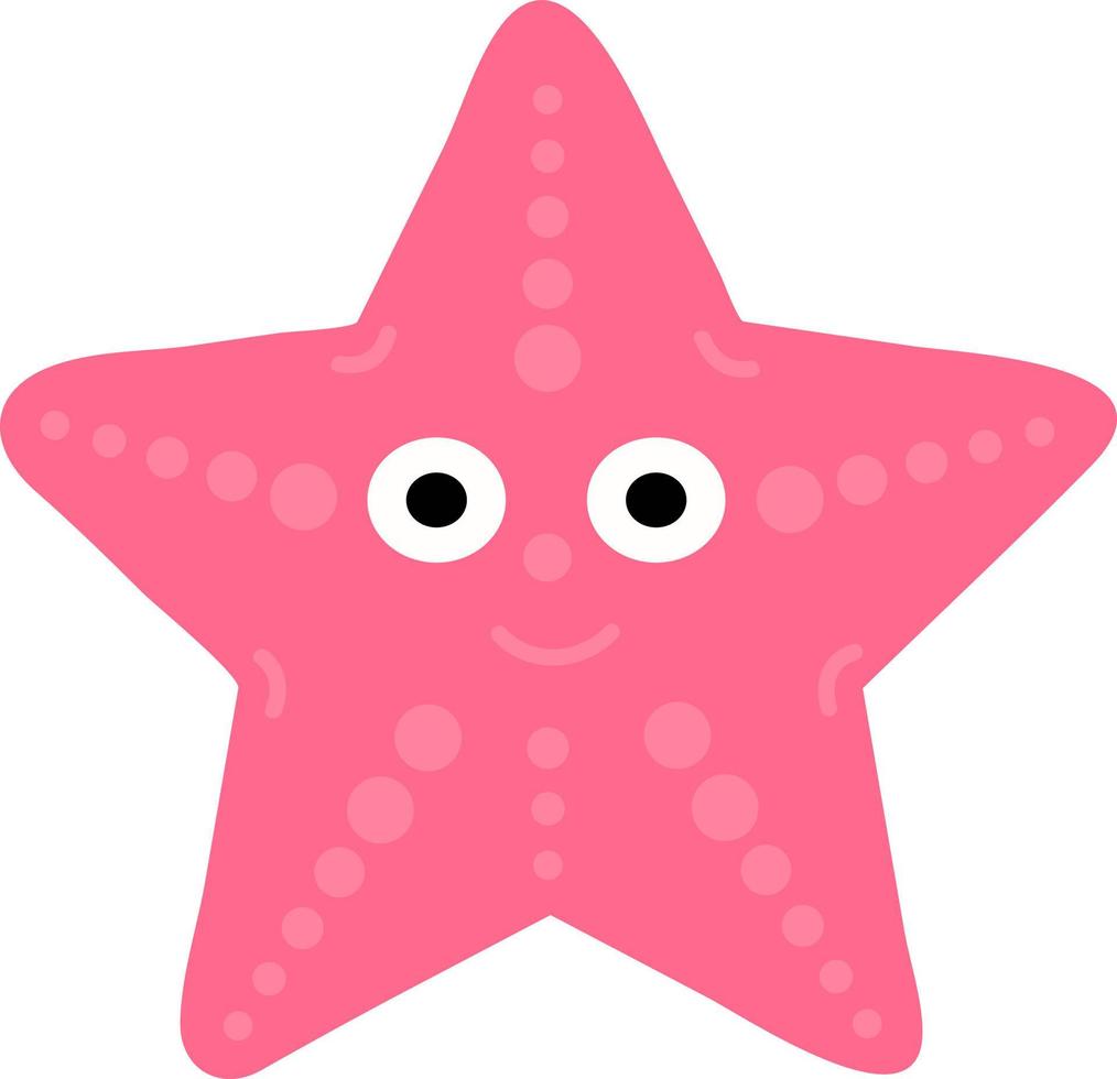 estrella de mar de estilo dibujado a mano vector