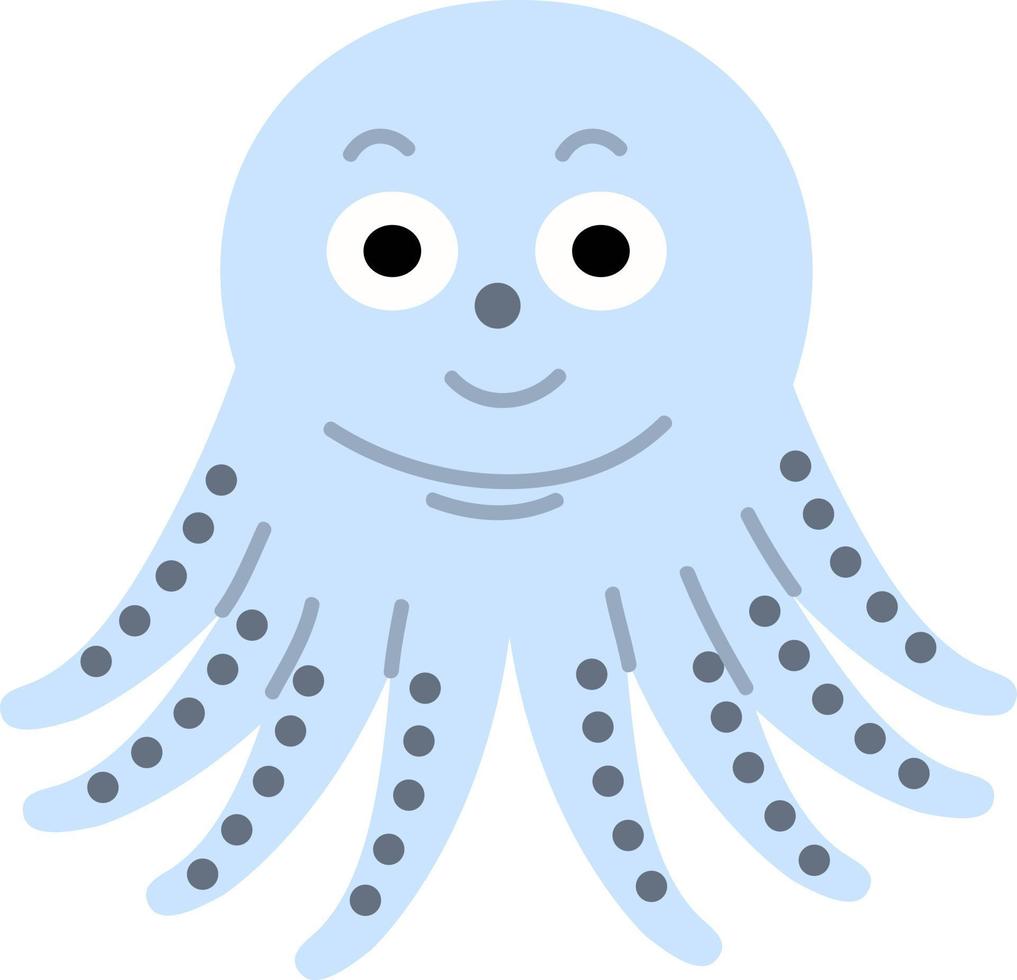 pulpo de océano de estilo dibujado a mano vector