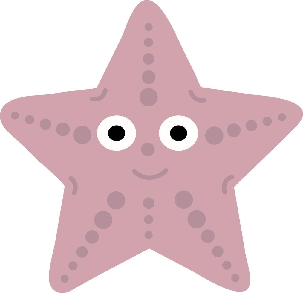 estrella de mar de estilo dibujado a mano vector