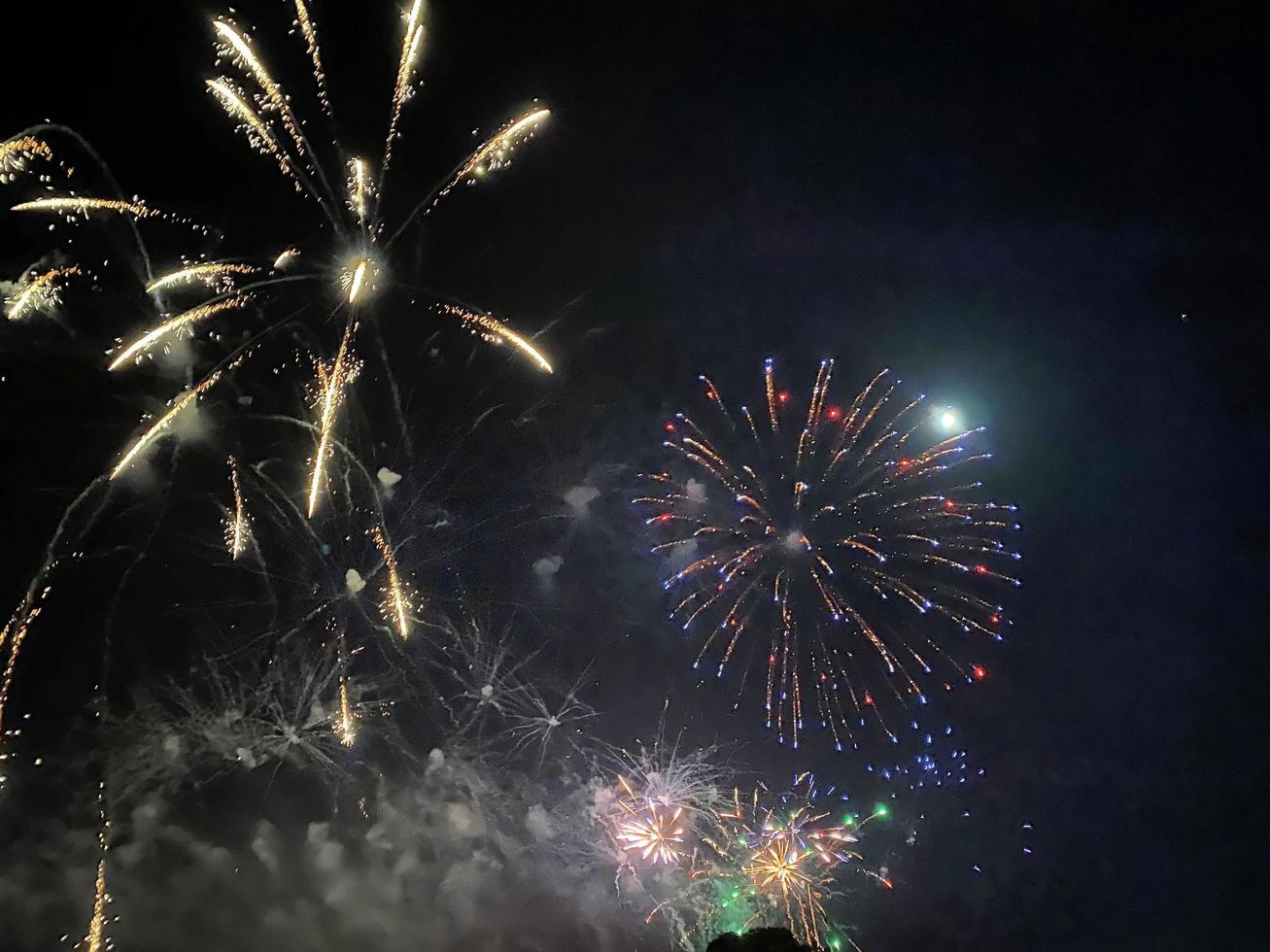 A view of a Fireworks Display at Alderford Lake in Whitchurch photo