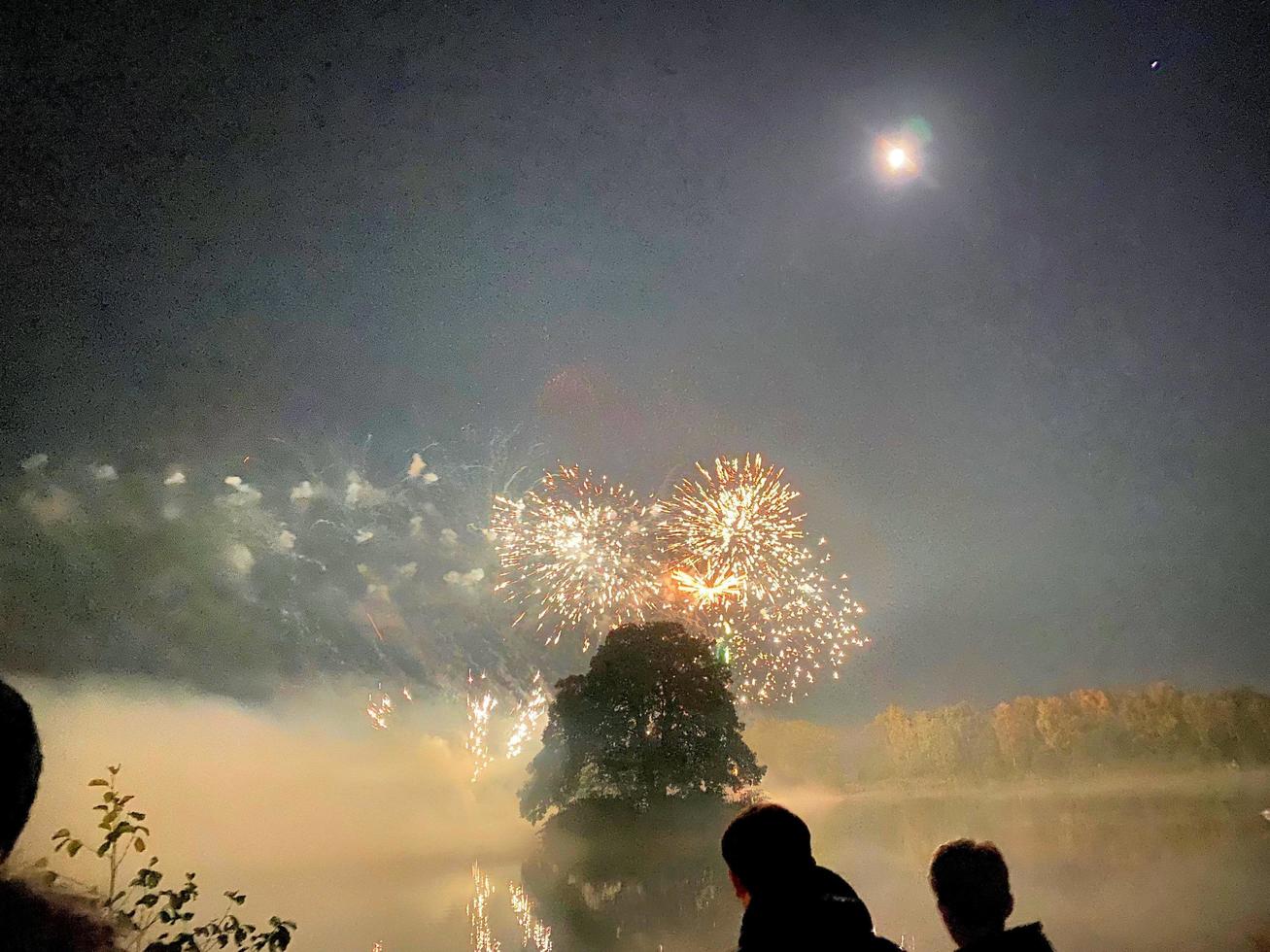 A view of a Fireworks Display at Alderford Lake in Whitchurch photo