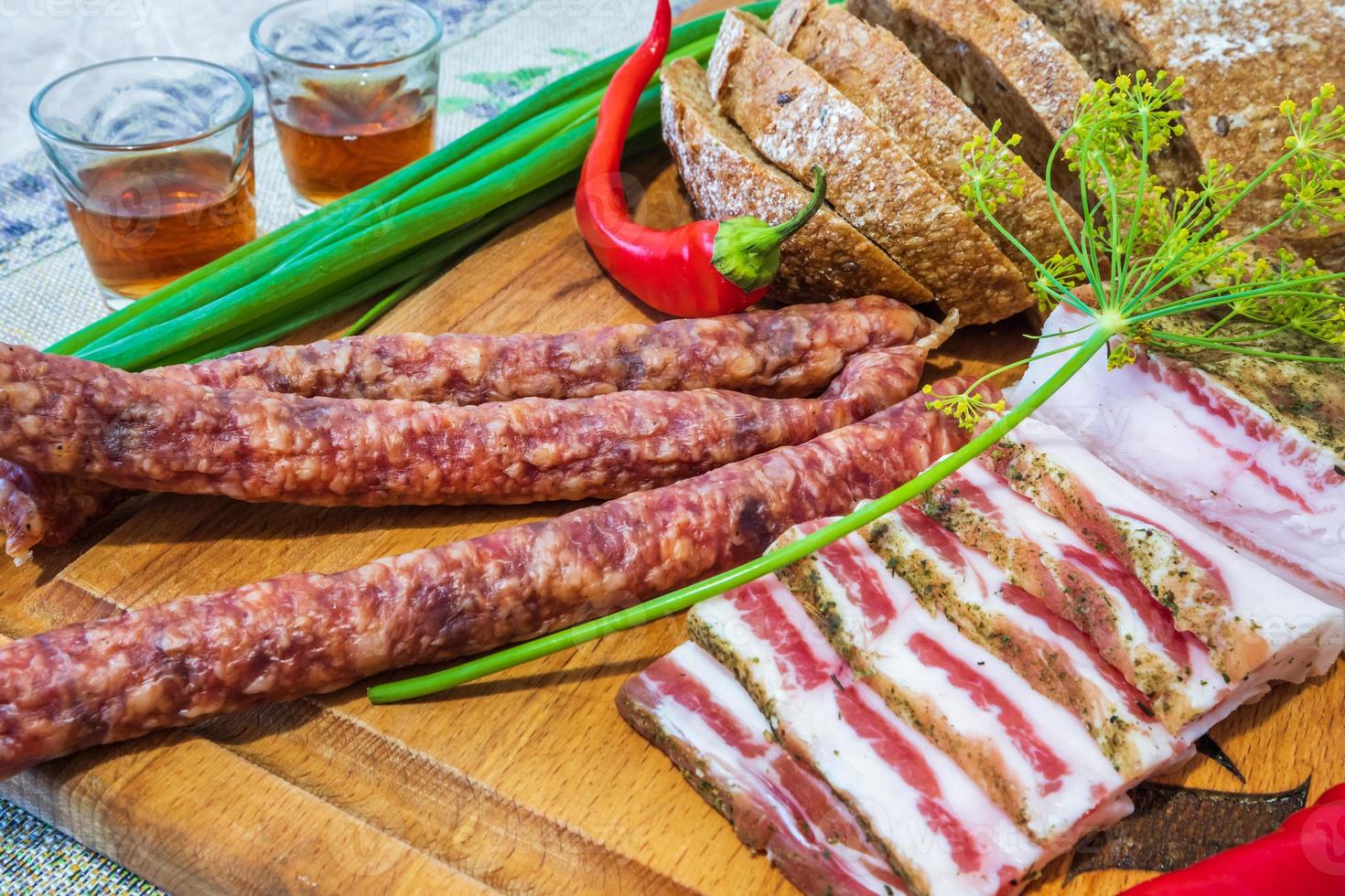 national ukrainian food on the table photo