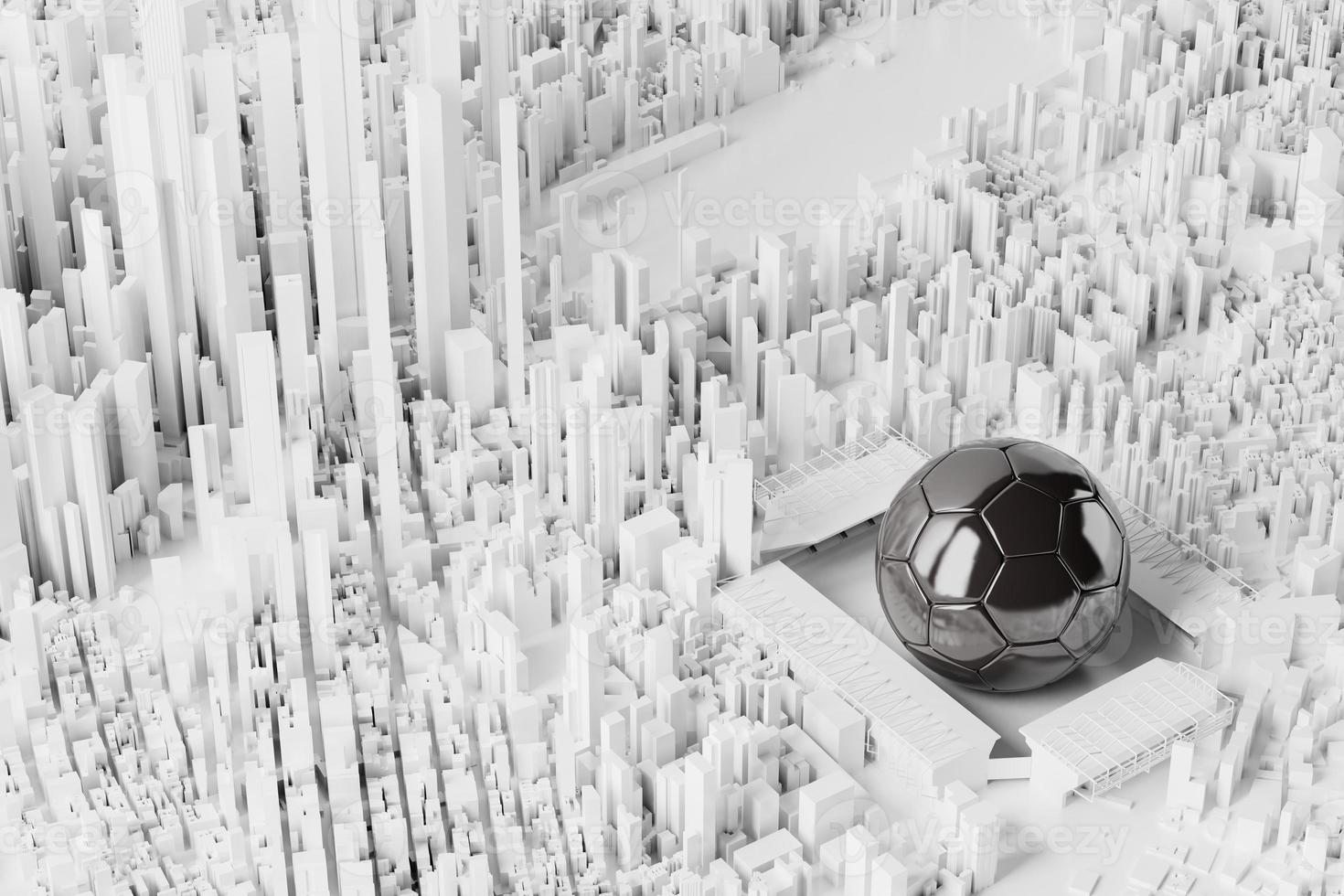 3d football object design. realistic rendering. abstract futuristic background. 3d illustration. motion geometry concept. sport competition graphic. tournament game bet content. soccer ball element. photo