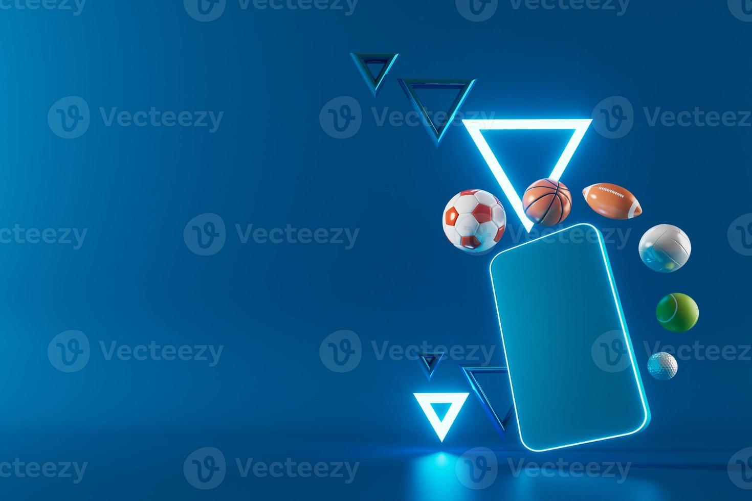 3d football object design. realistic rendering. abstract futuristic background. 3d illustration. motion geometry concept. sport competition graphic. tournament game bet content. soccer ball element. photo
