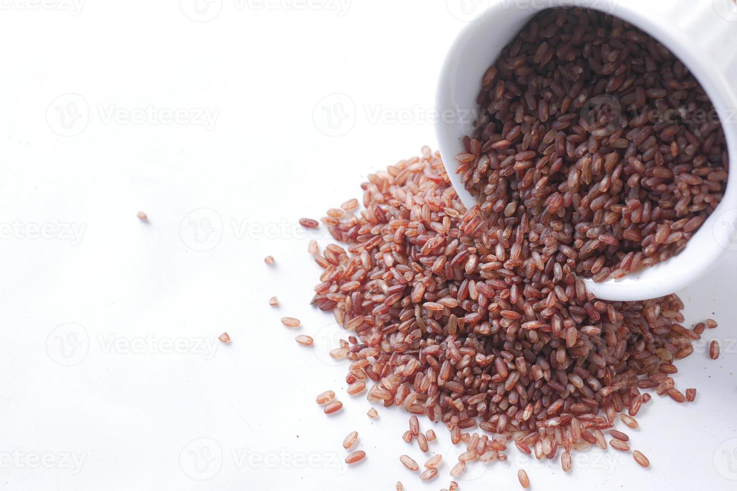 red rice in a bowl on table , haradighi rice photo