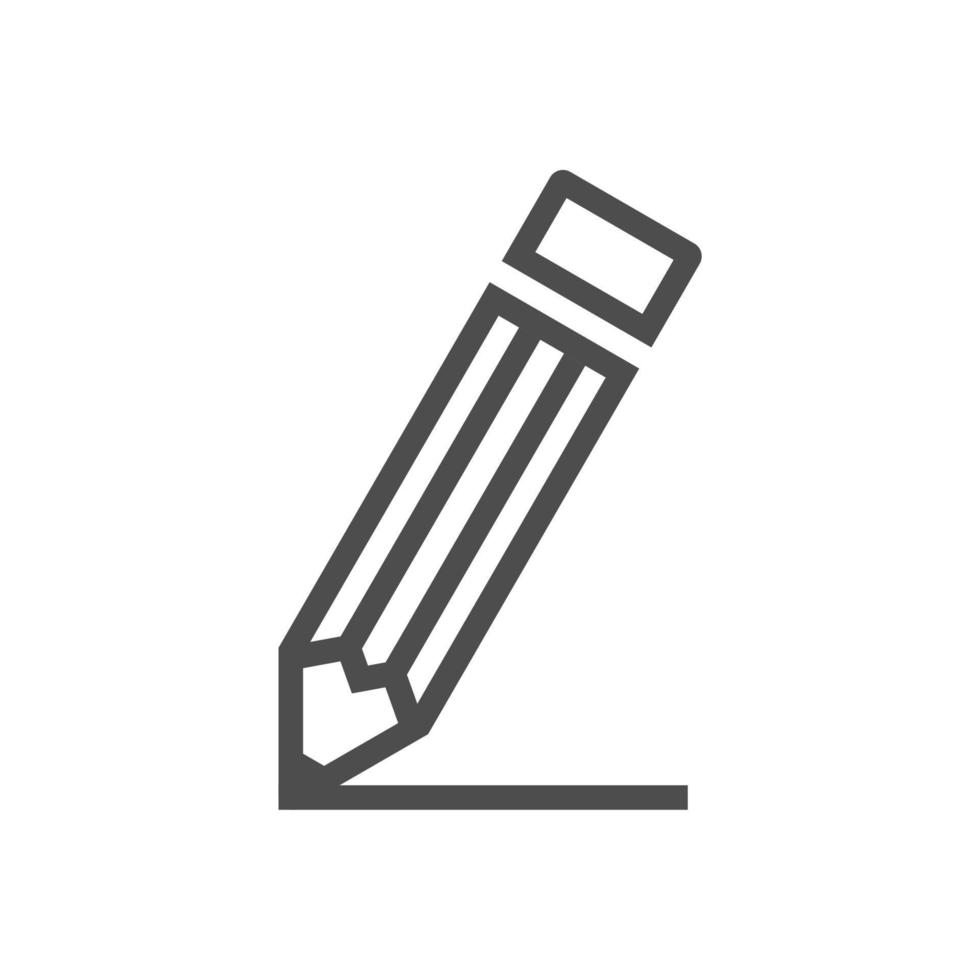 pencil simple icon for writing vector