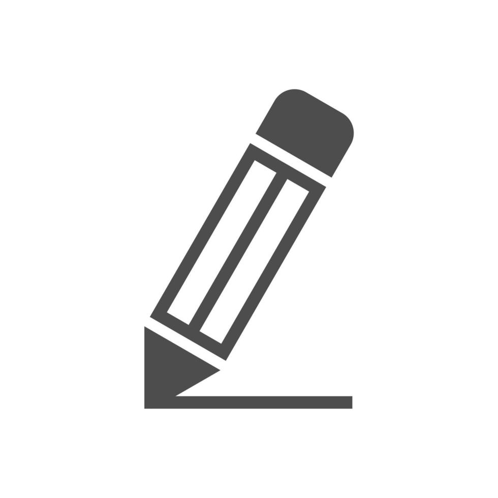 pencil simple icon for writing vector