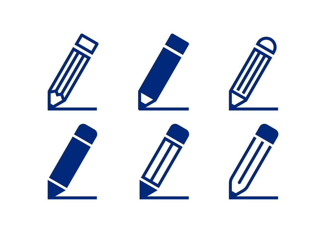 pencil simple icon for writing vector