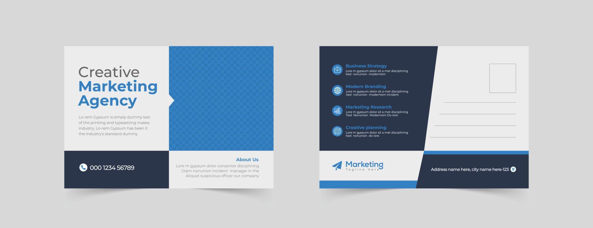 Corporate Business Postcard Flyer Template vector