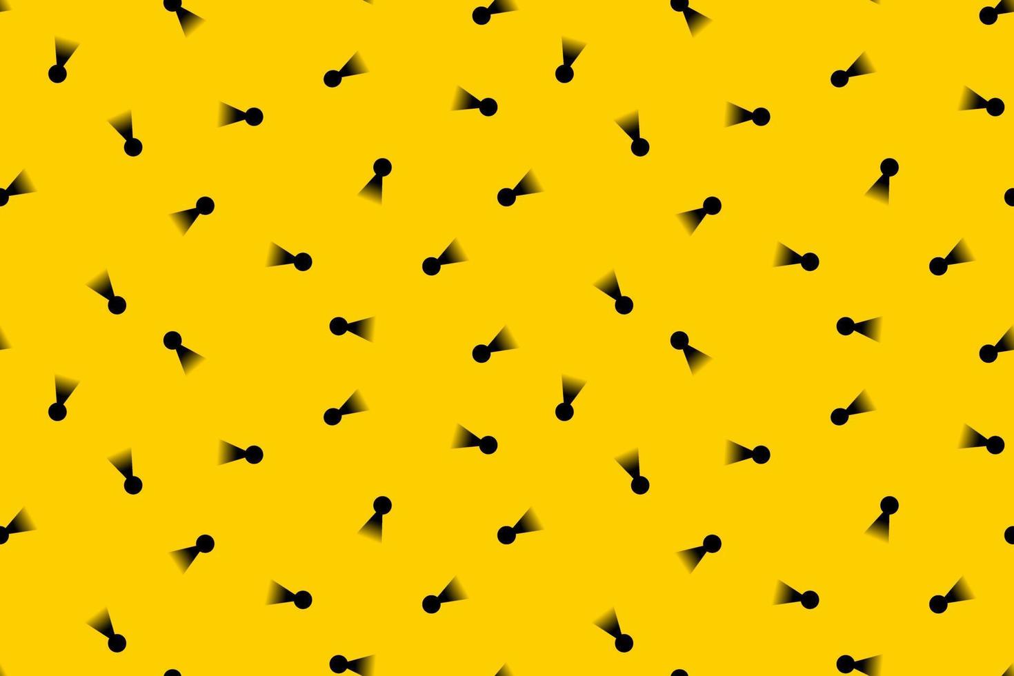 hey hole shape black fill color on yellow background seamless pattern vector