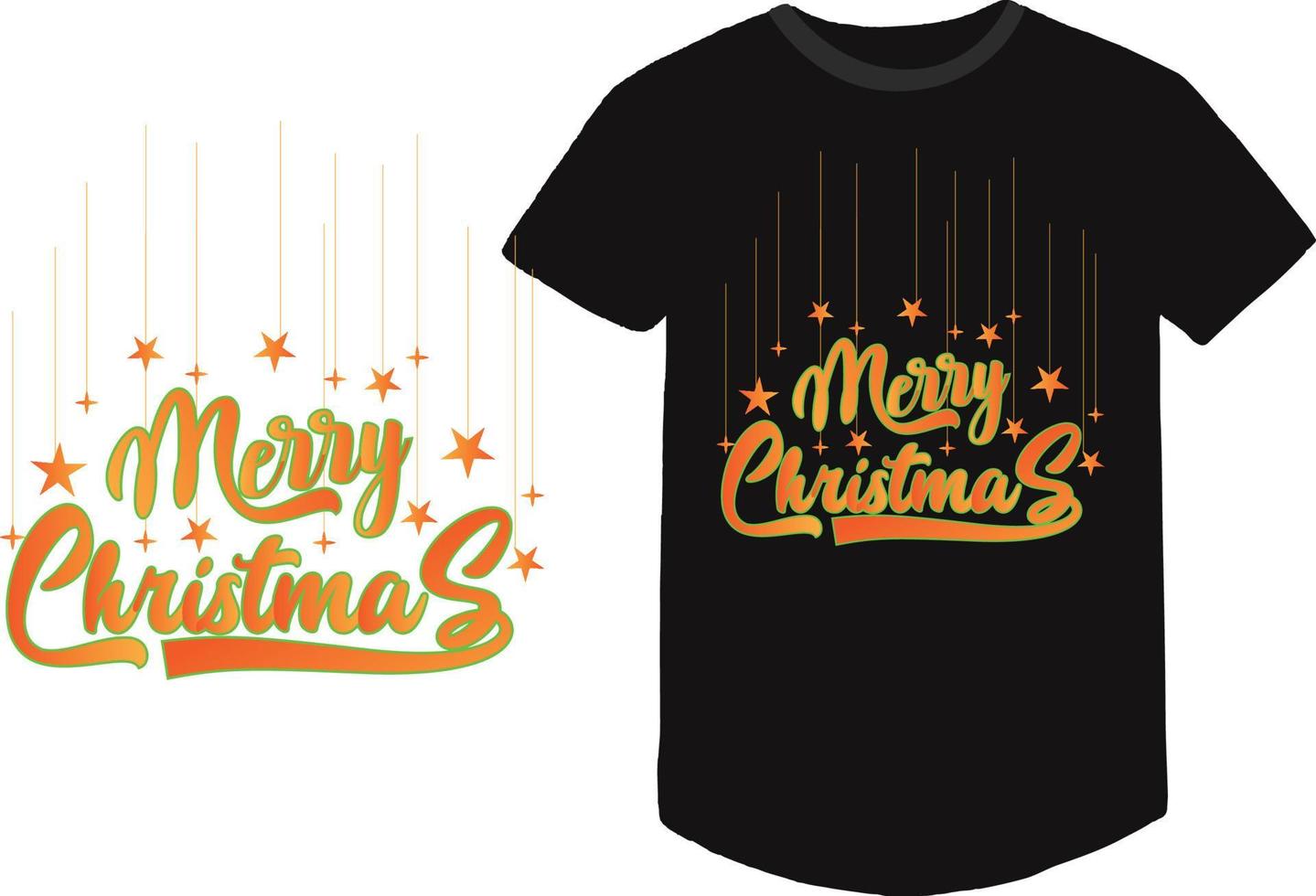 Merry Christmas T-shirt vector