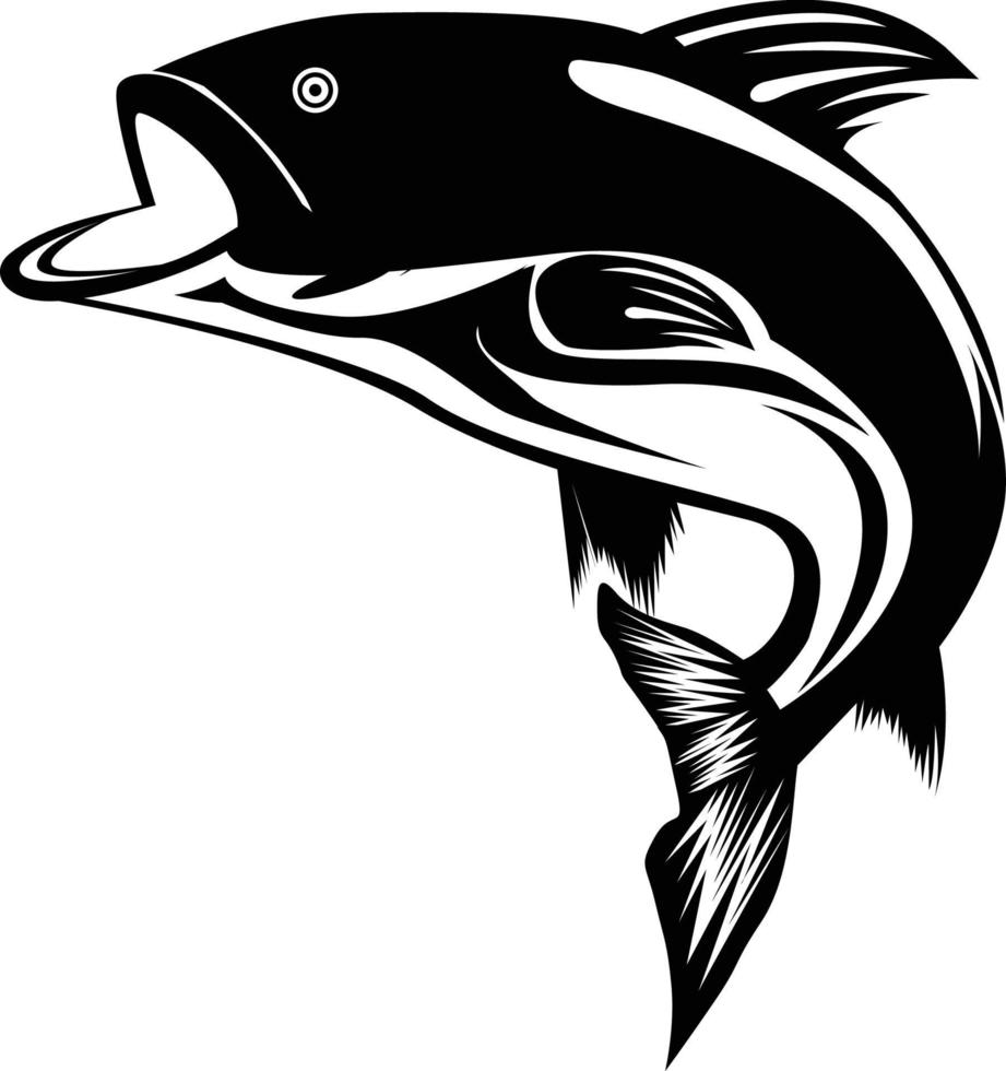 silueta de atún vector