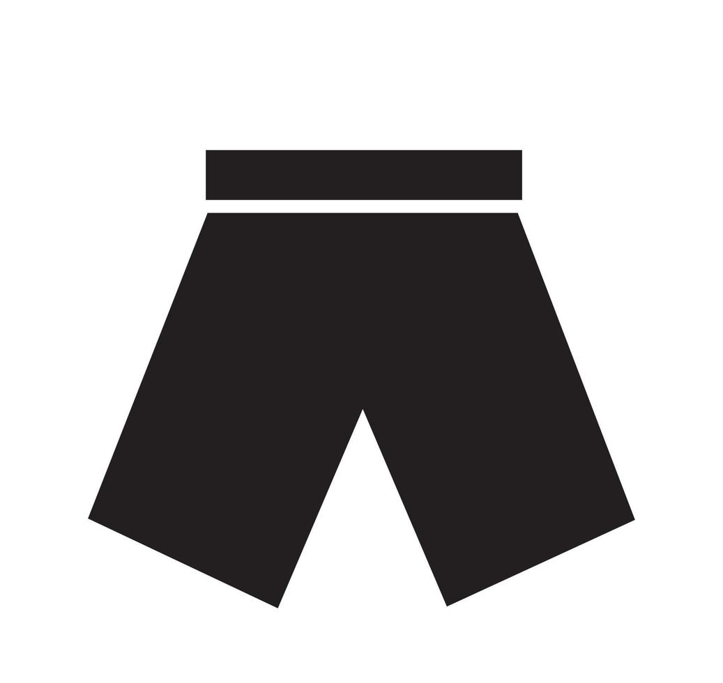 diseño de icono de vector de pantalón. Los hombres bermuda firman sobre fondo blanco.