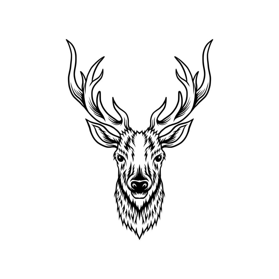 Deer head vector illustration