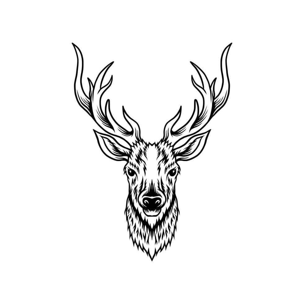 Deer head vector illustration