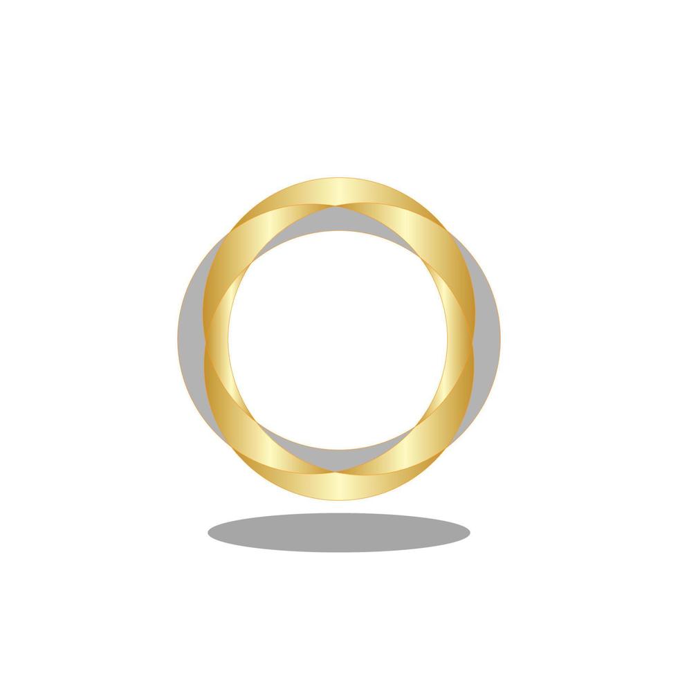 golden shaped ring illustrator vector