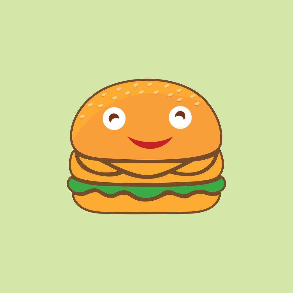 Burger Cartoon Vector Illustrator design