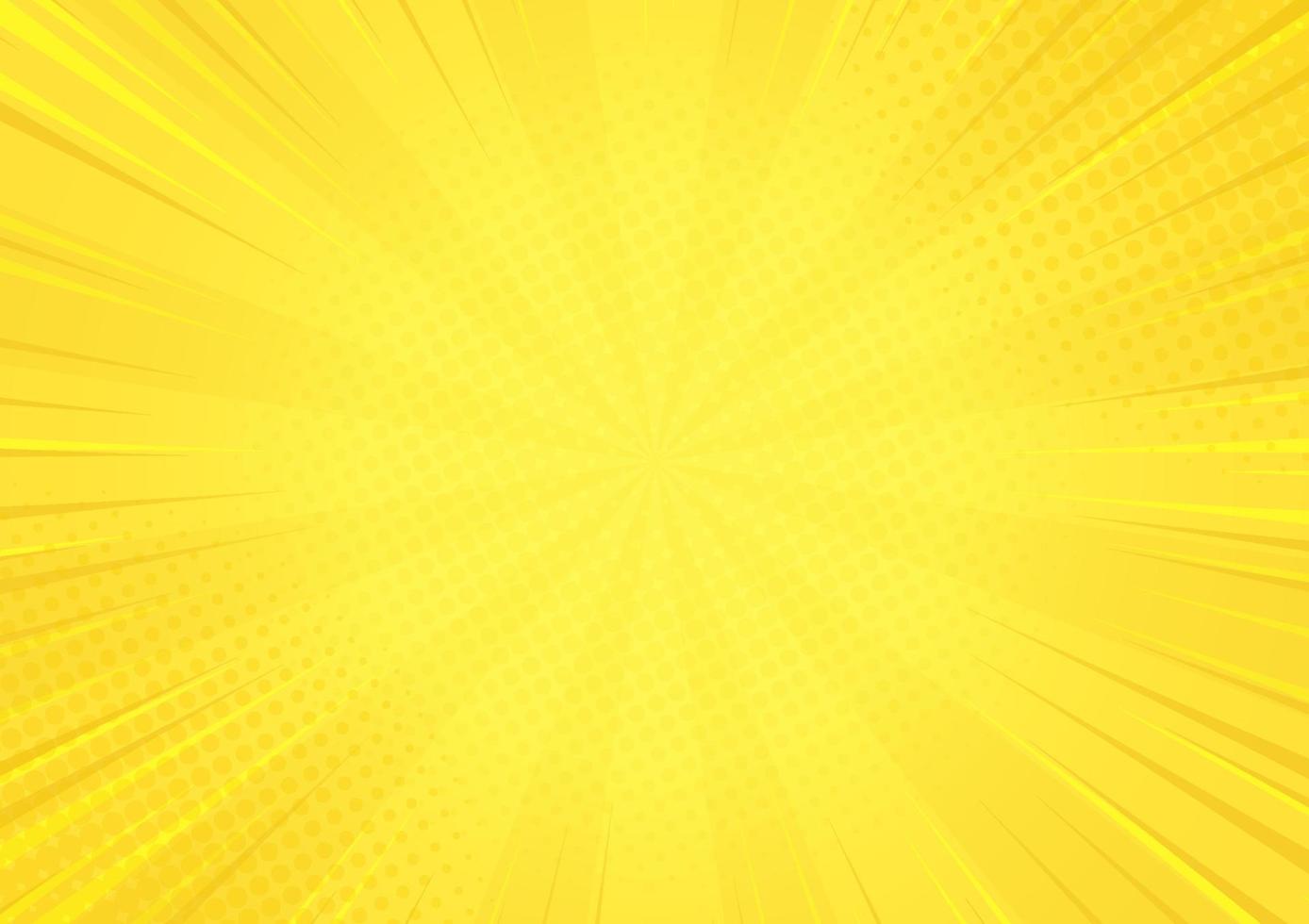 yellow halftone comic cartoon background vector