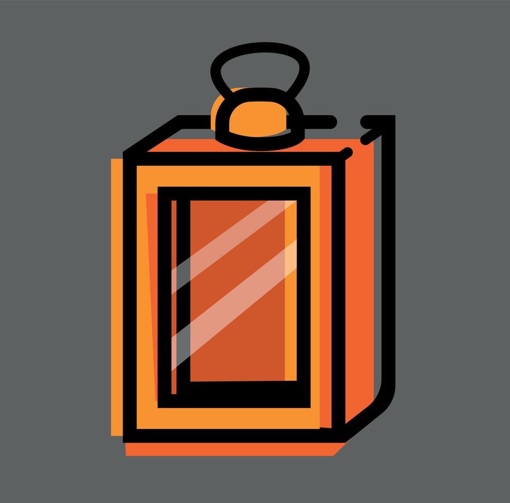 Orange kaleng kerupuk vector art