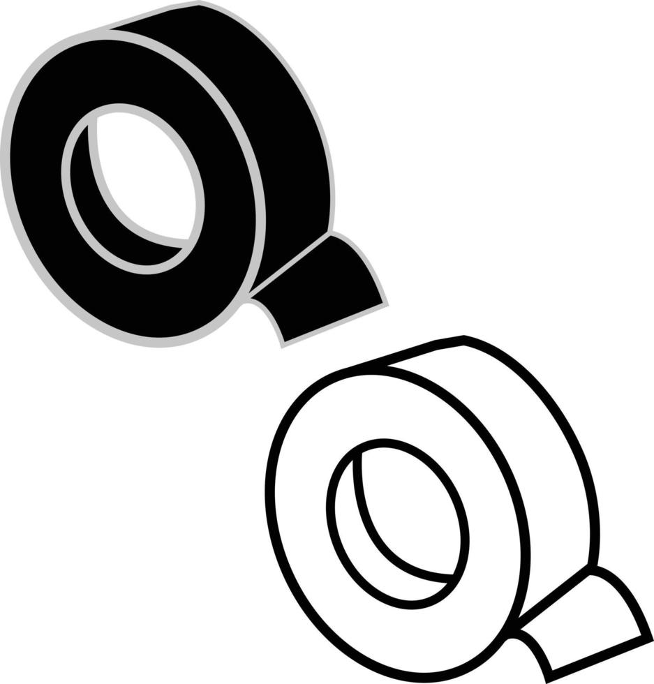 Adhesive tape icon on white background. Adhesive roll tape sign. Roll of adhesive tape symbol. flat style. vector