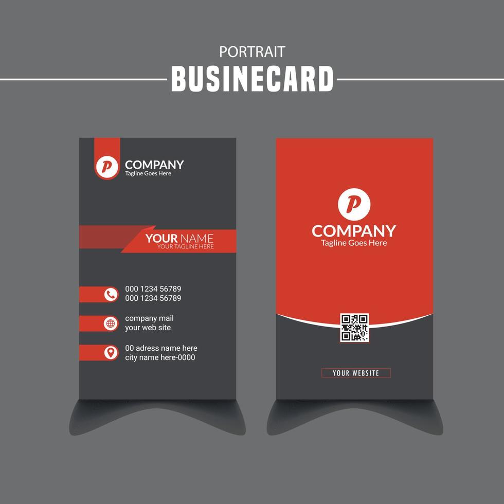 Portrait Business Card vector