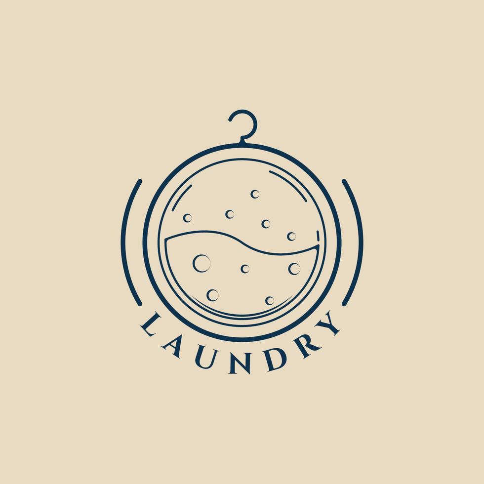 laundry minimalist logo vector illustration design