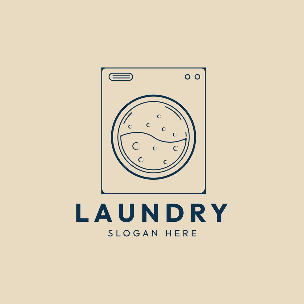 laundry minimalist logo vector illustration design