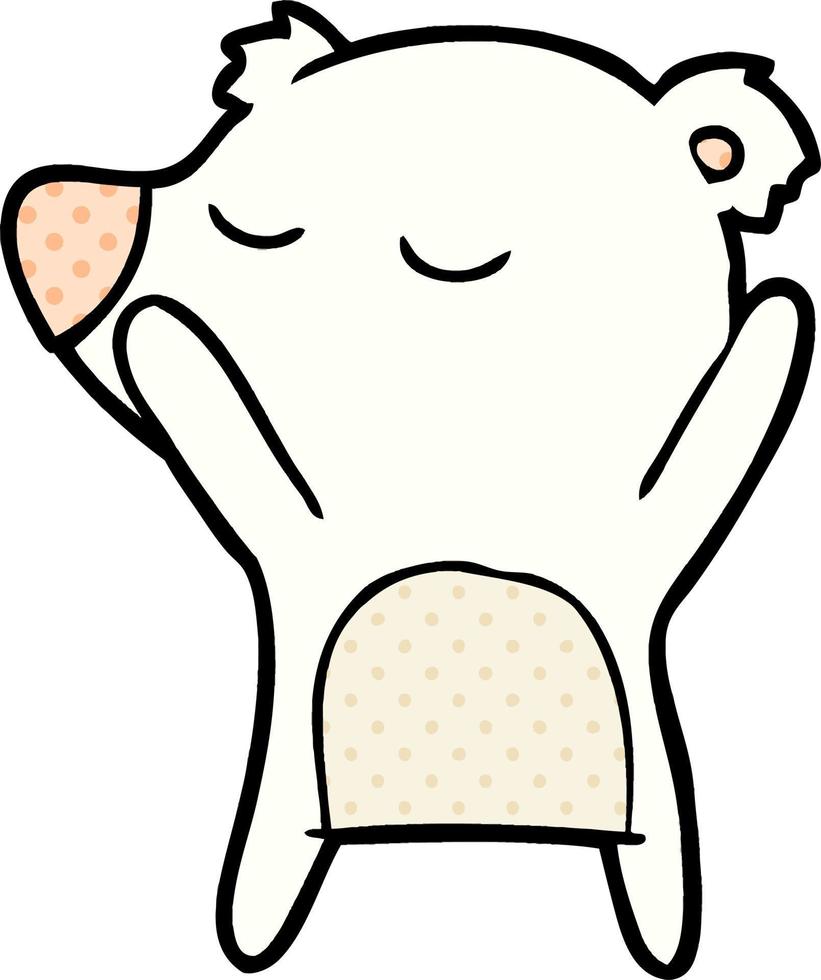 Cartoon cute polar bear vector