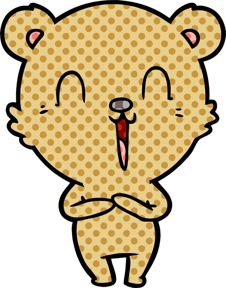 lindo oso de dibujos animados vector