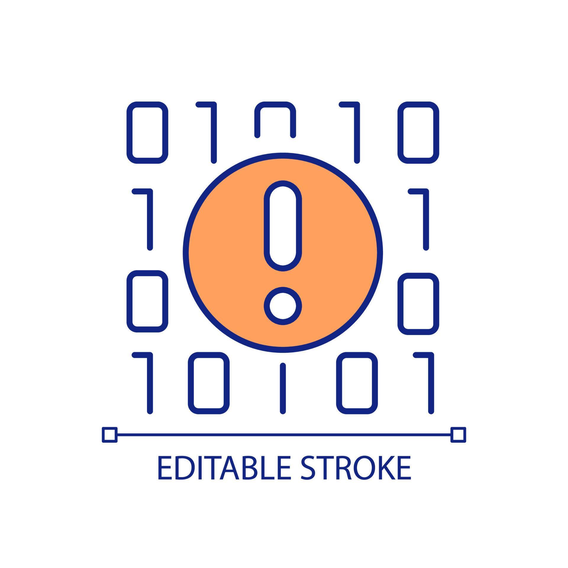 Data mining mistakes RGB color icon. Processing errors. Issues in big ...