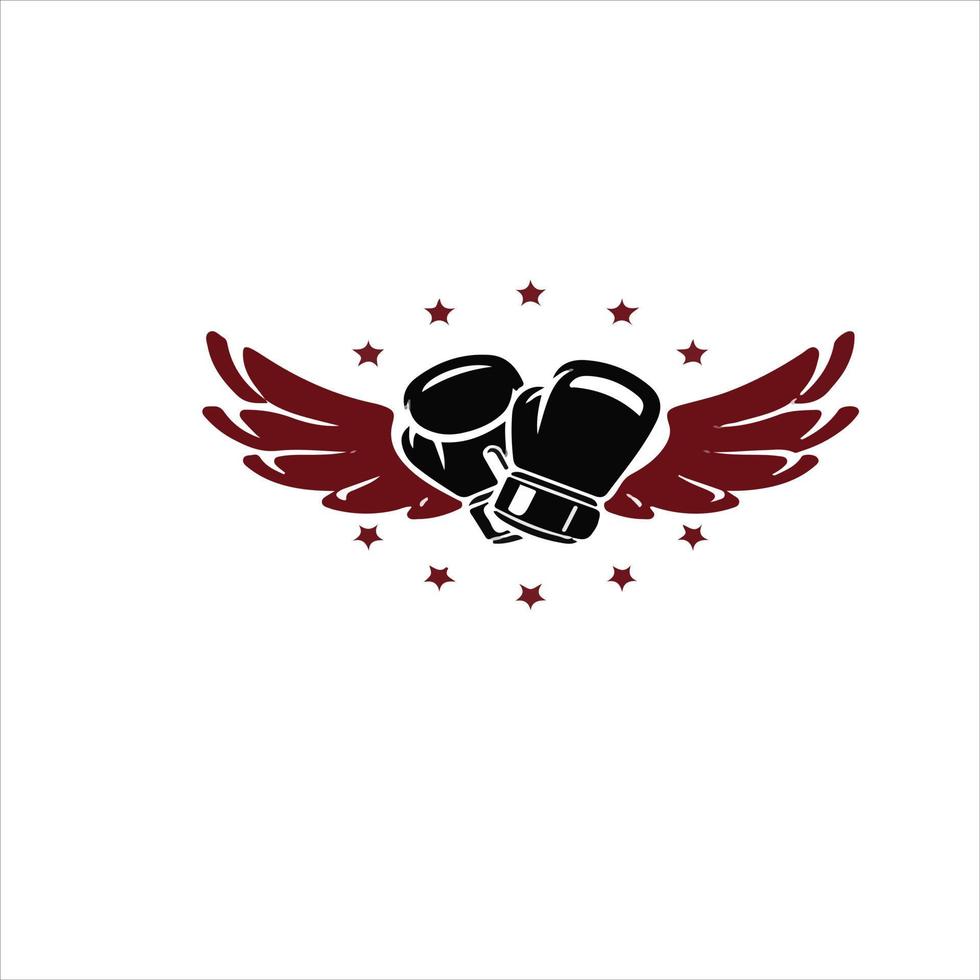 logotipo de boxeo mascota de boxeo diseño de logotipo deportivo, guante de boxeo, día de boxeo vector