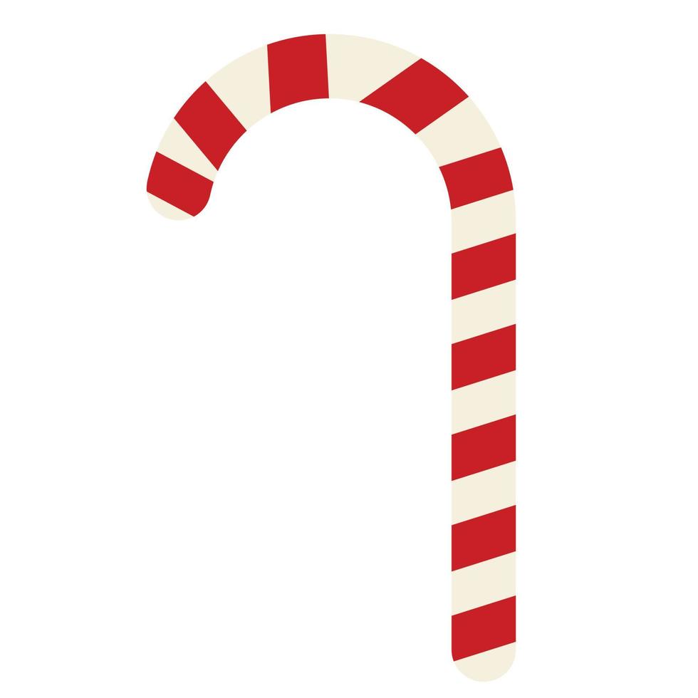 Red and white candy cane vector. isolated on a white background. Christmas and New Year dessert ideas vector