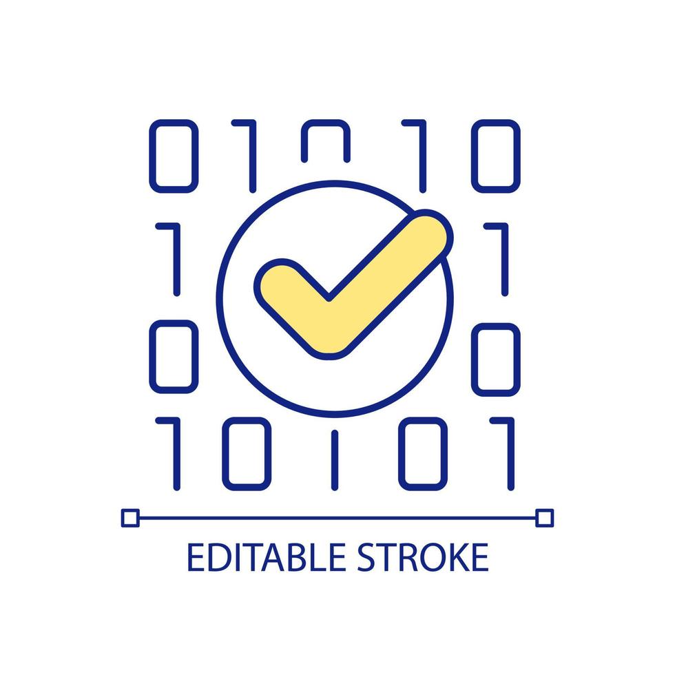 Proper data management RGB color icon. Computer science. Operational efficiency. Machine learning process. Isolated vector illustration. Simple filled line drawing. Editable stroke.