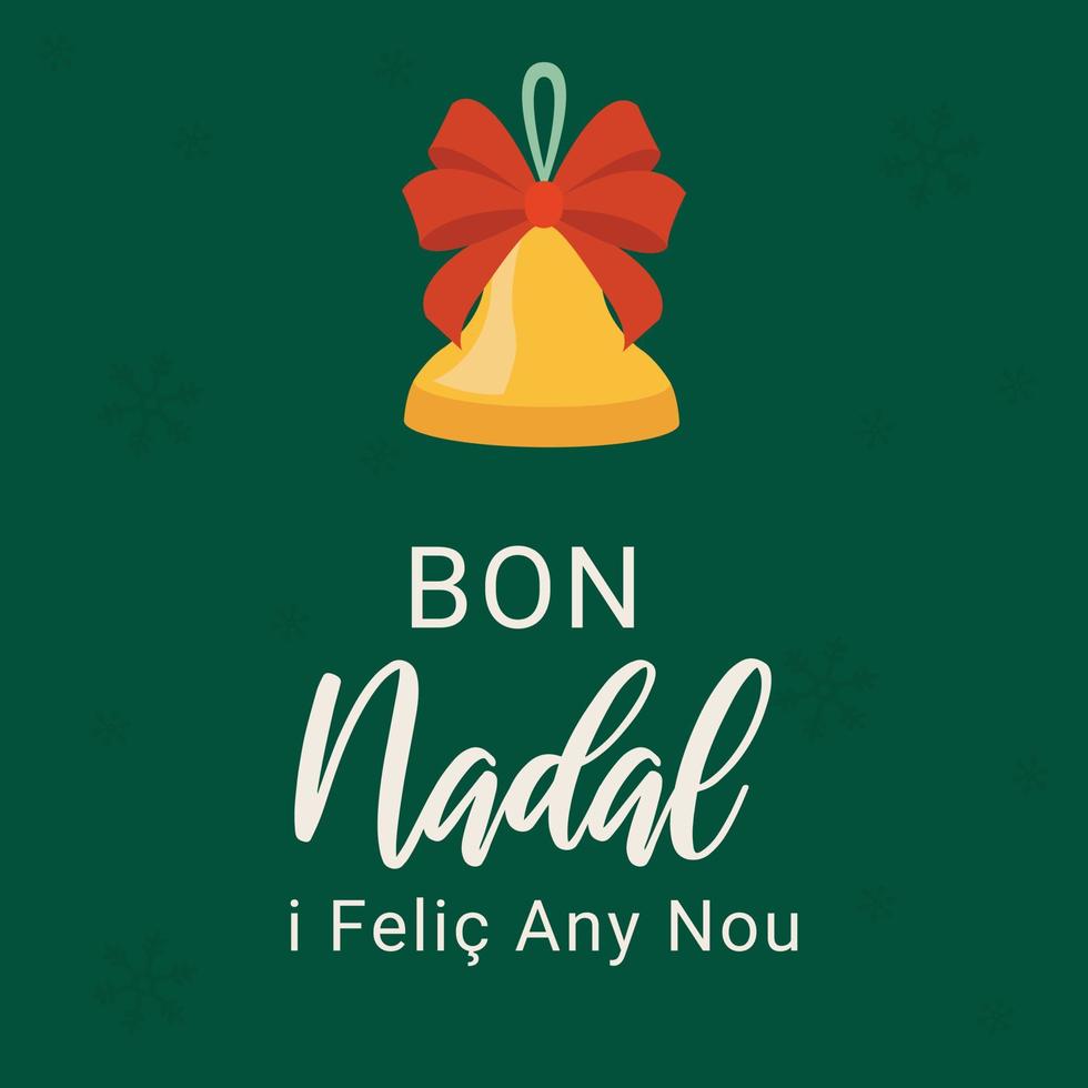 Bon Nadal christmas in catalan language vector