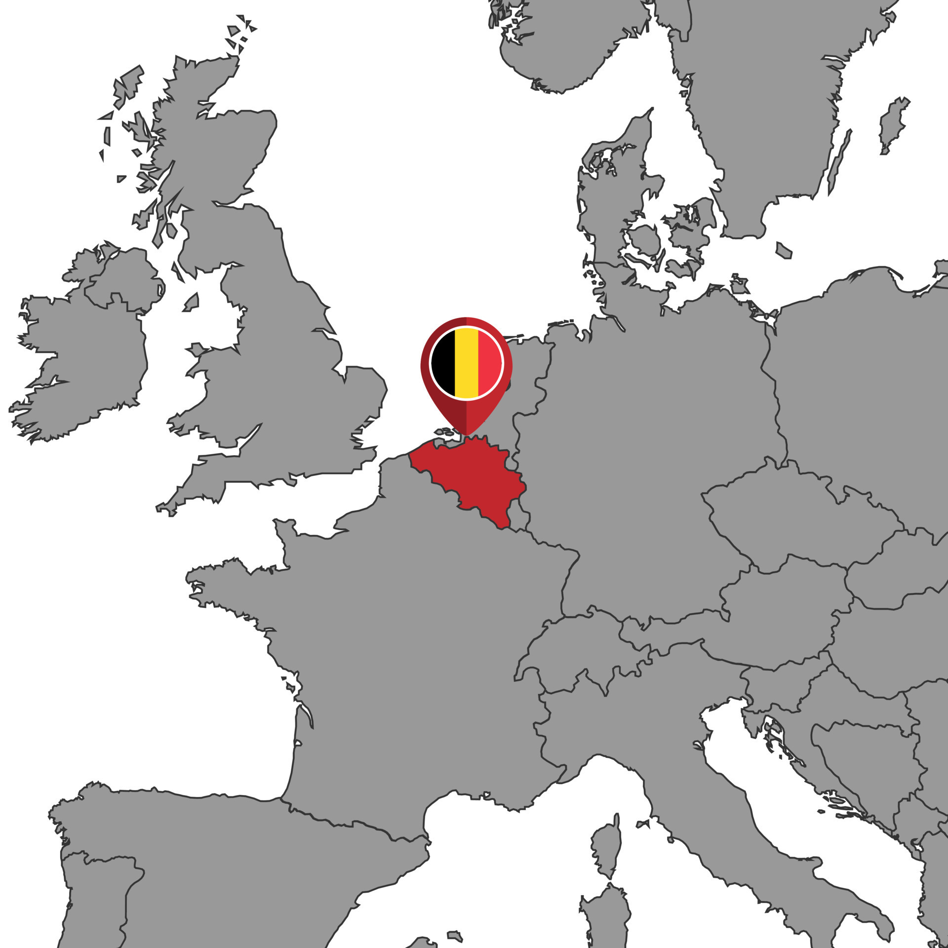 Belgium World Map