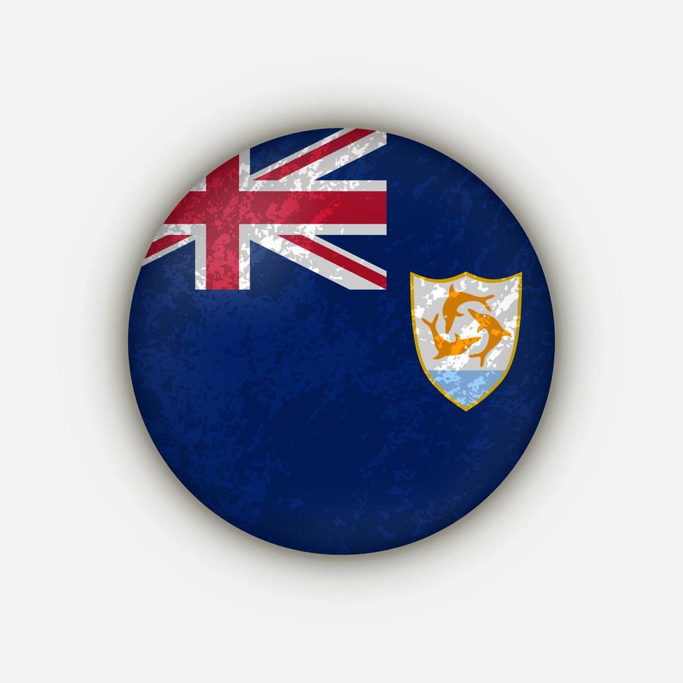 país anguila. bandera de anguila ilustración vectorial vector