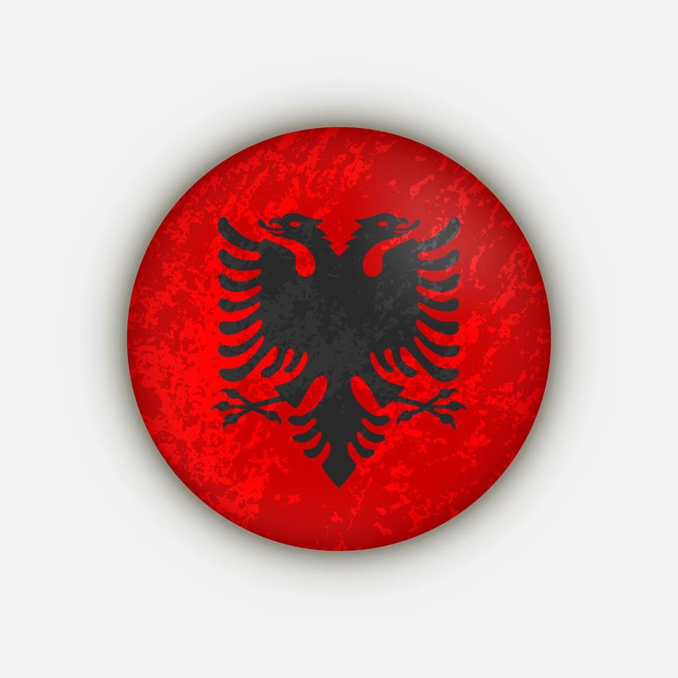 Country Albania. Albania flag. Vector illustration.