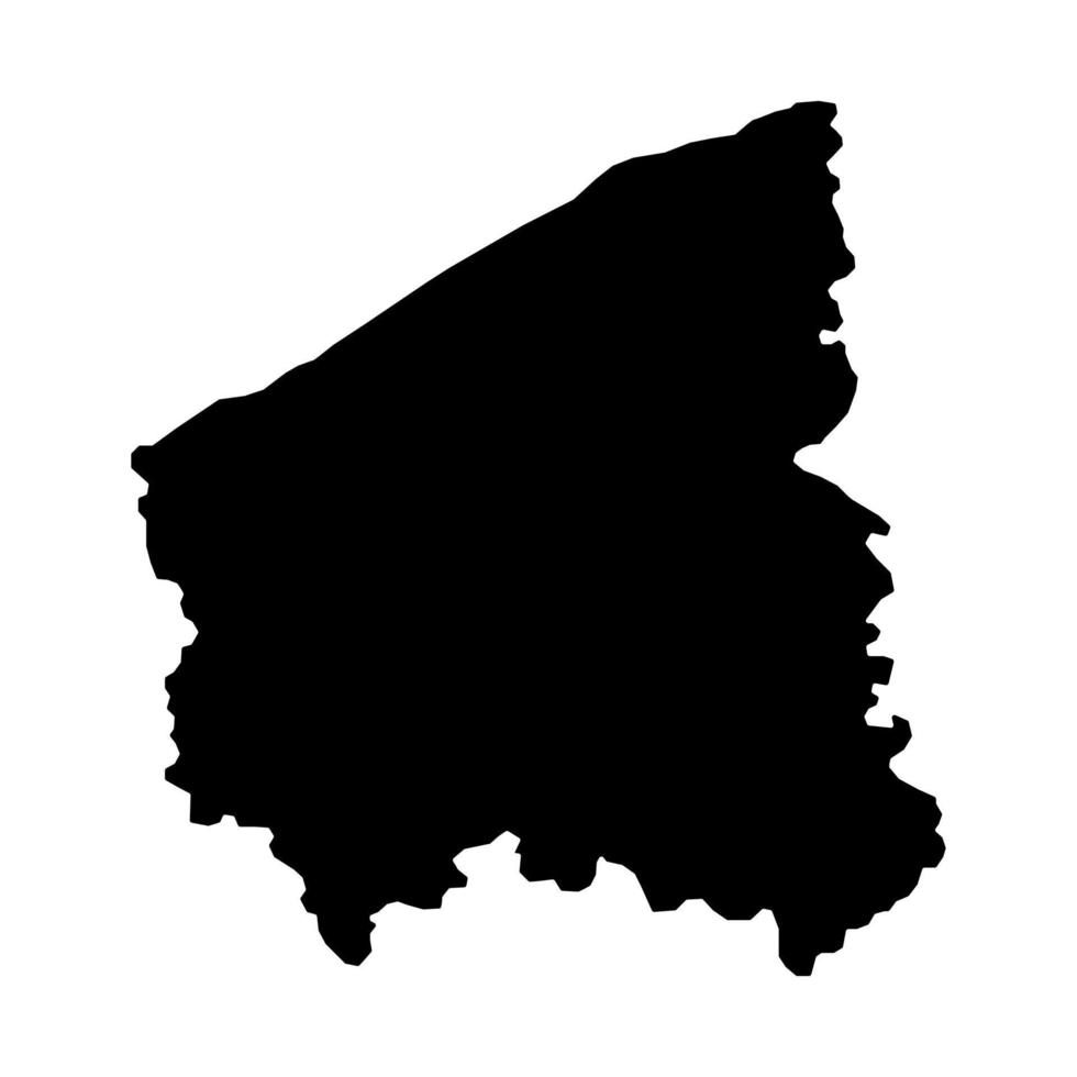 mapa de la provincia de flandes occidental, provincias de bélgica. ilustración vectorial vector