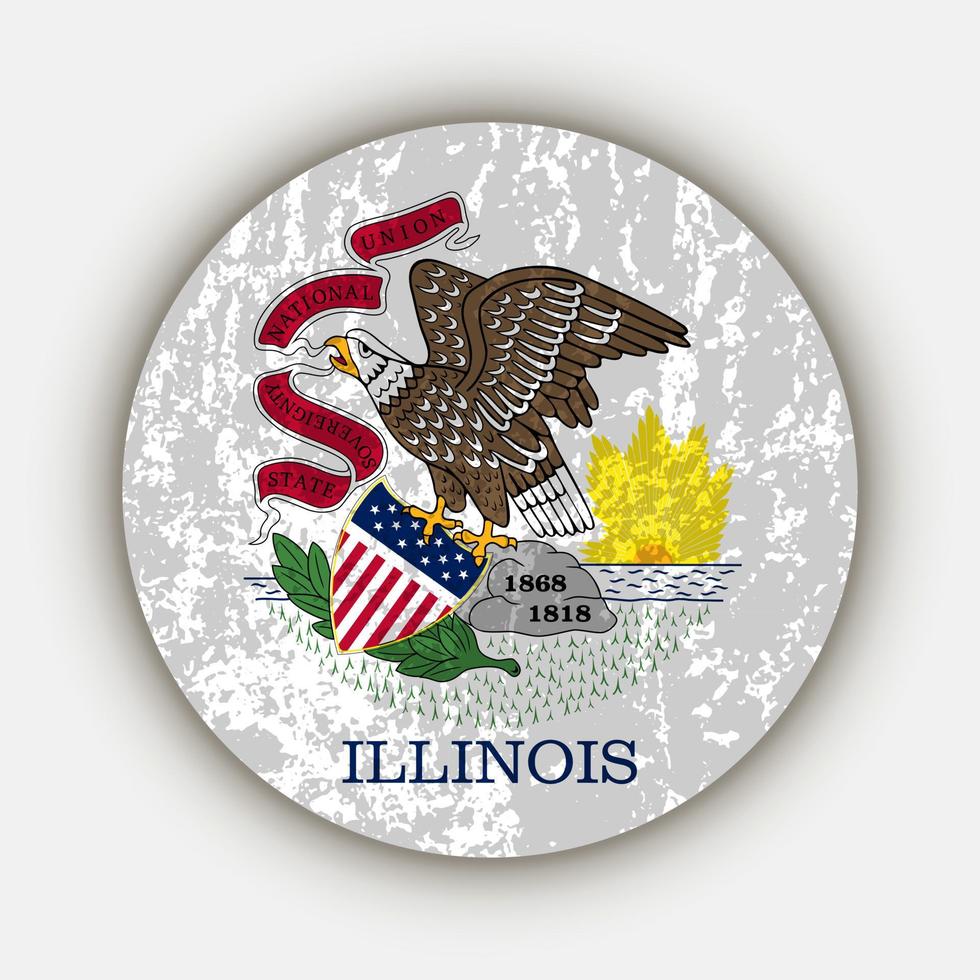 Illinois state flag. Vector illustration.