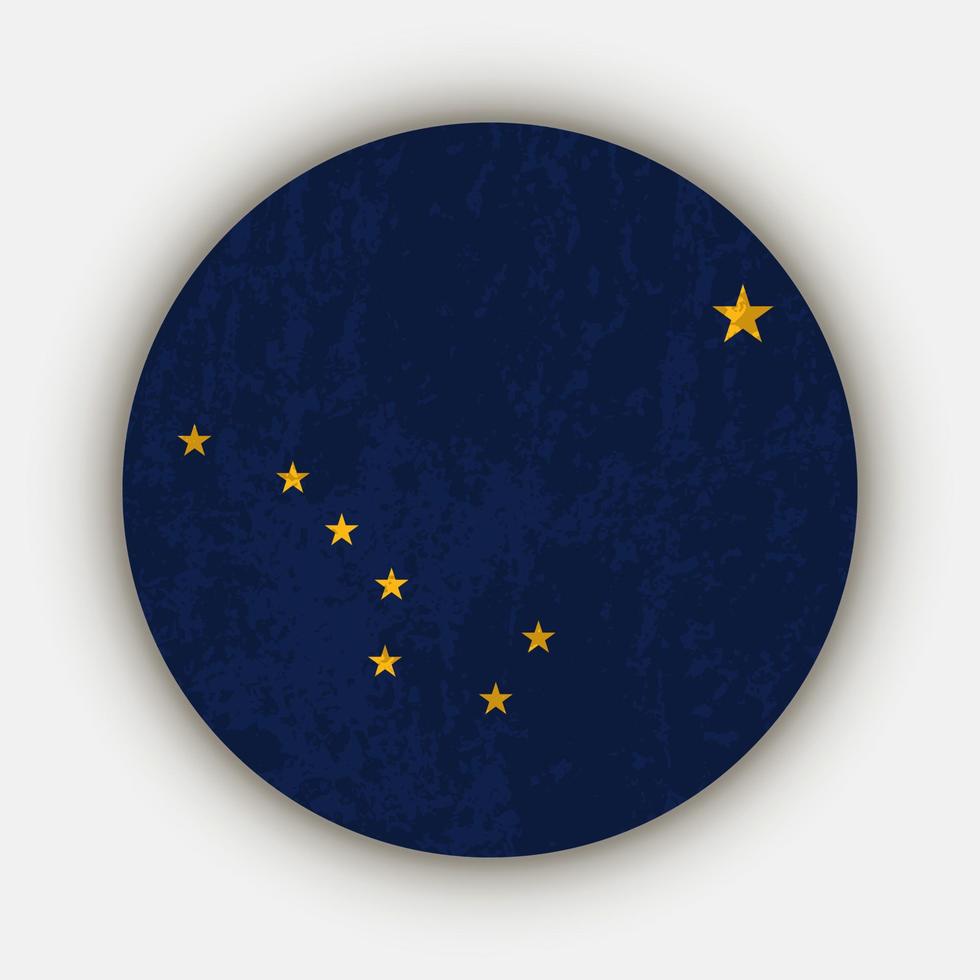 Alaska state flag. Vector illustration.