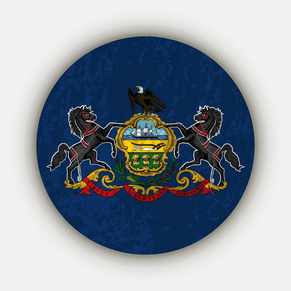 Pennsylvania state flag. Vector illustration.