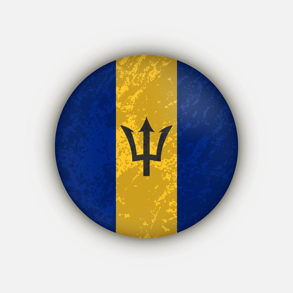 Country Barbados. Barbados flag. Vector illustration.