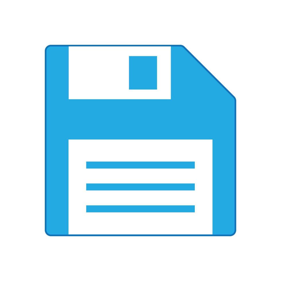 Data save icon. Floppy disk drive vector illustration. Memory card sign.